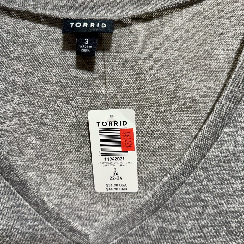 Torrid Heather Gray Short Sleeve Tee - Picture 5 of 5